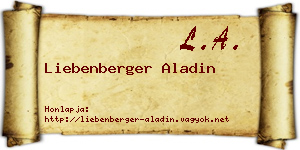 Liebenberger Aladin névjegykártya